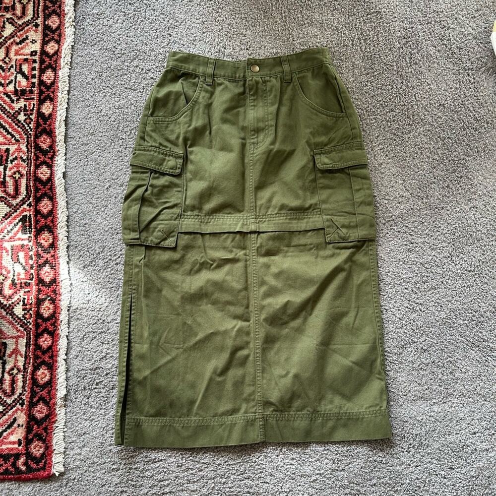 Madewell Cargo Convertible Midi Skirt NWT
